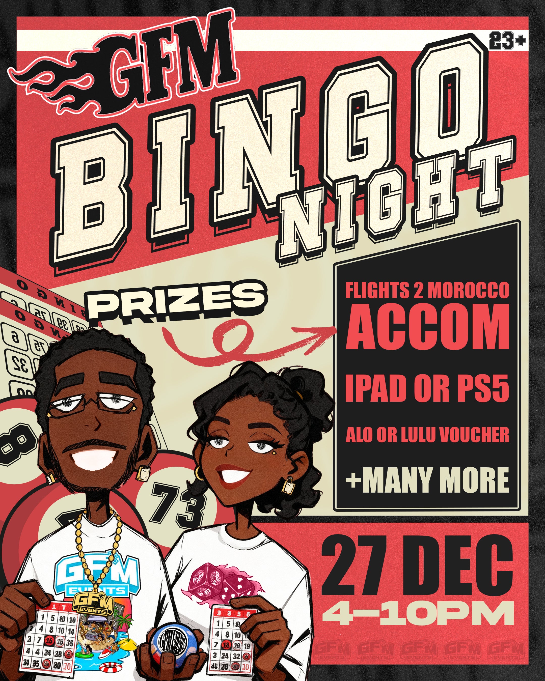 GFM BINGO NIGHT - SAT 27th of Dec